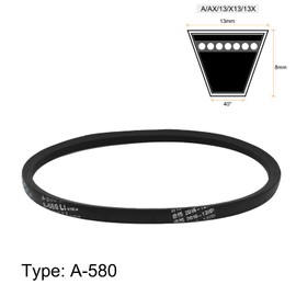 Sourcingmap A580 V-Belts 580mm Inner Girth 13mm Top Width 8mm Thickness A-Section Rubber Drive Transmission Belt