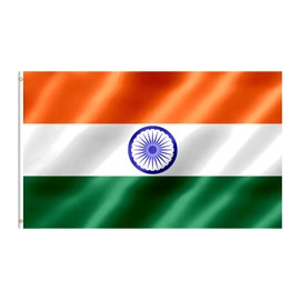 India Flag 3x5 FT Indian Flag With Brass Grommets Fade Proof For Outdoor Decor(India)