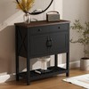 ChooChoo Farmhouse Console Table, Entryway Table with Storage Shelf, Coffee