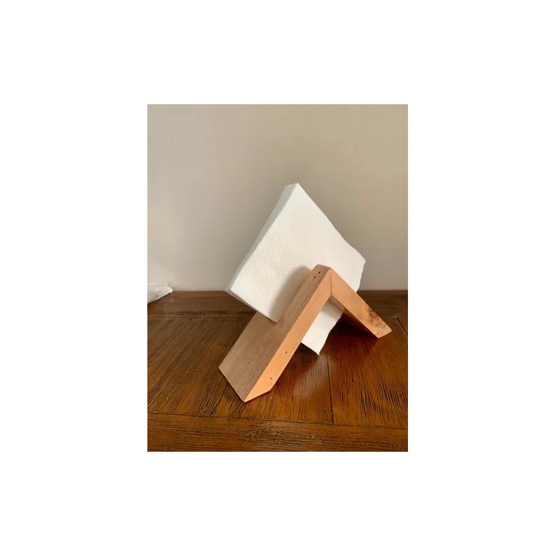 Servilletero Minimalista En Madera Preciosa Recuperada
