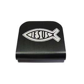 Morale Tags Jesus Fish Ichthys Hat Clip for Tactical Patch Caps (Black)