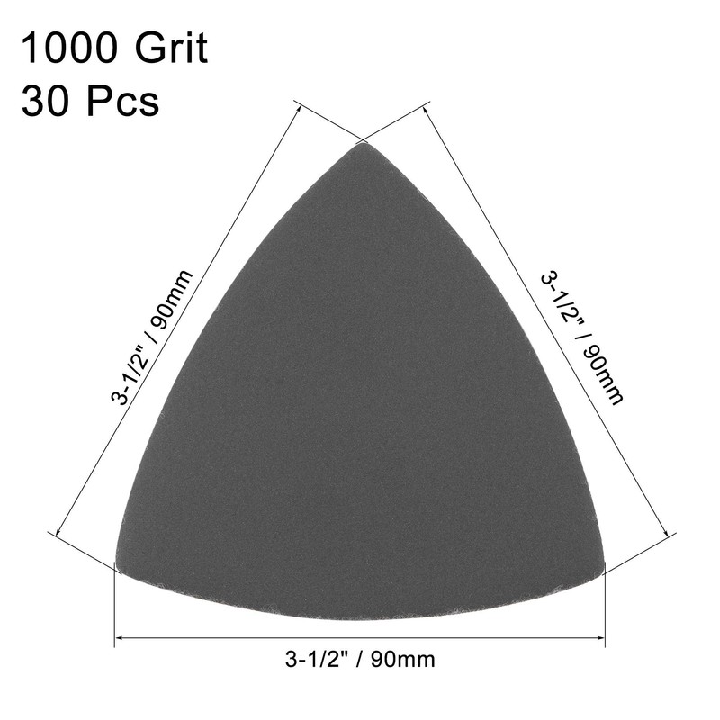 sourcing map Triangular Sandpaper Hook and Loop Triangle Sanding Pad