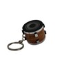 FTWDesign Snare Drum Wood Effect Keyring, light brown