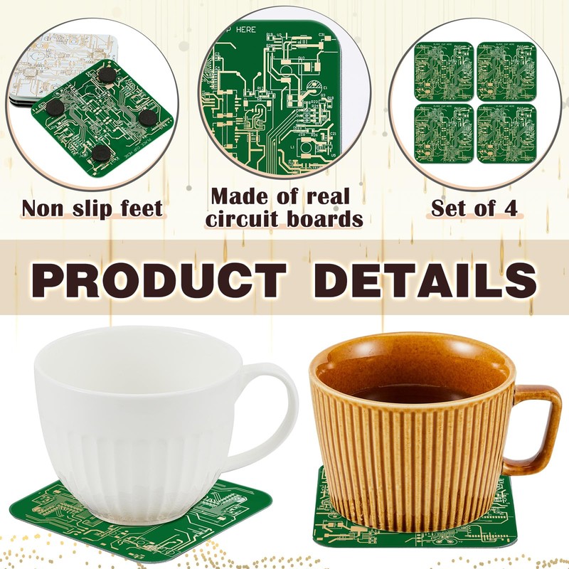 Circuit Board Coasters PCB Coasters Immersion Gold Circuit Board Coasters