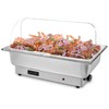 9QT Electric Chafing Dish with Temperature Control, Roll Top Stainless
