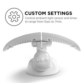 Home Zone ES00618G Mark 3 LED Outdoor Flood Security Light with Motion Sensor, 2500 Lumens, 35 Watts, White