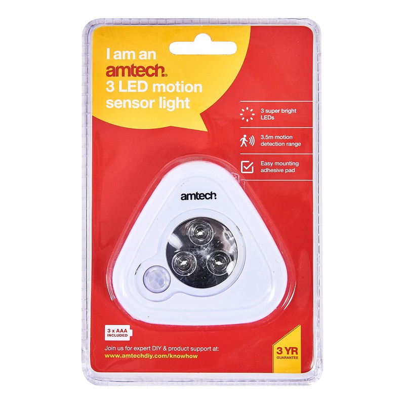 Amtech S1549 3 LED Motion Sensor Light