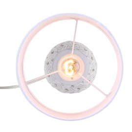 Canarm Luana Table Lamp, 16-Inch Transitional Design in White Finish with On/Off Socket Switch, for Living Room Lighting