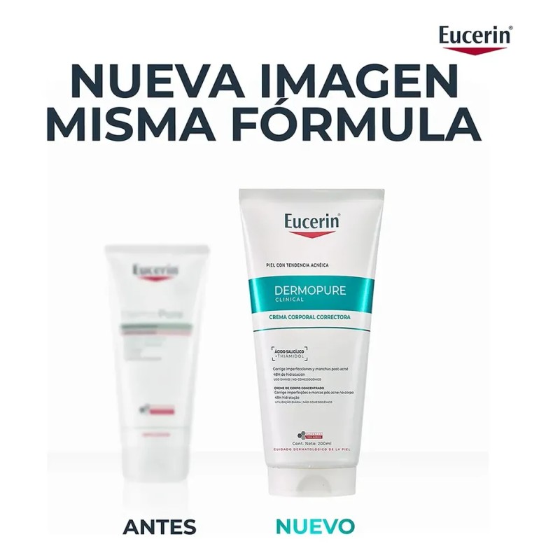 Eucerin DermoPure Triple Effect Crema Corporal, Piel Grasa e Imperfecciones,