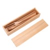 4Pcs/Set Chopsticks and Spoon Set Portable Wooden Tableware with Box