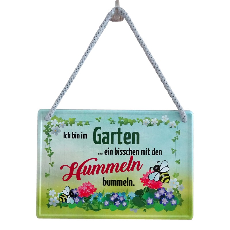 Geschenkeparadies 24 Garden Gardener Metal Sign Hanging Sign 16 x