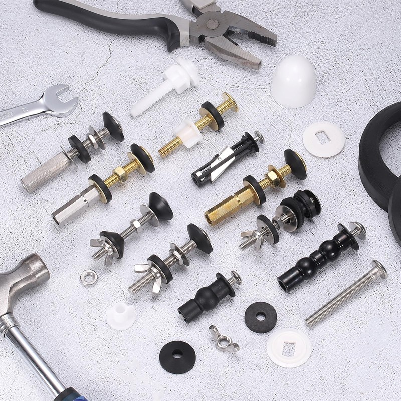 uxcell 6 Pack Universal Toilet Bolt Covers, 37mm/1.46" Push-On Toilet