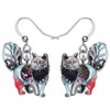 Enamel Alloy Chubby Cat Earrings Kitten Drop Dangle Fashion Jewelry