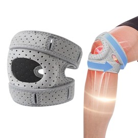 Oiieco Patella Stabilising Knee Brace, Patella Knee Brace, Generic Knee Brace, Adjustable Knee Braces, Non-Slip, Shock Absorbing for Men and Women