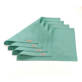 Vivi Idee® Set of 4 Place Mats 100% Cotton Place Mats Fabric Washable Hand Sewn 52 x 33 cm (Mint Blue)