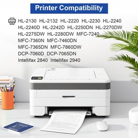 TN450 Black Toner Cartridge Replactment for Brother TN-450 TN420 TN-420 Toner for HL-2270DW HL-2230 HL-2240D HL-2280DW MFC-7360N MFC-7860DW DCP-7065DN Intellifax 2840 2940 Printer - 2 Pack