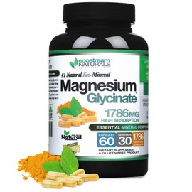 Magnesium Glycinate 1786mg - Essential Mineral Compound - High Absorption - Gluten Free