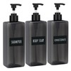 Segbeauty 16.9oz Shampoo Bottles Refillable Pump Bottle, 3pcs Shower Bottle