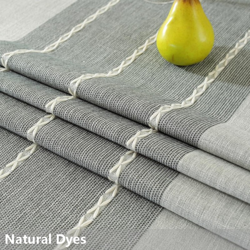 TruDelve Cotton Blend Tablecloth Rectangle Table Grey Tablecloths Rustic Farmhouse