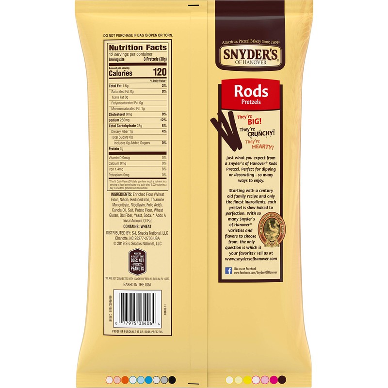 Snyder's of Hanover Rod Pretzels - 12 oz by Snyder's