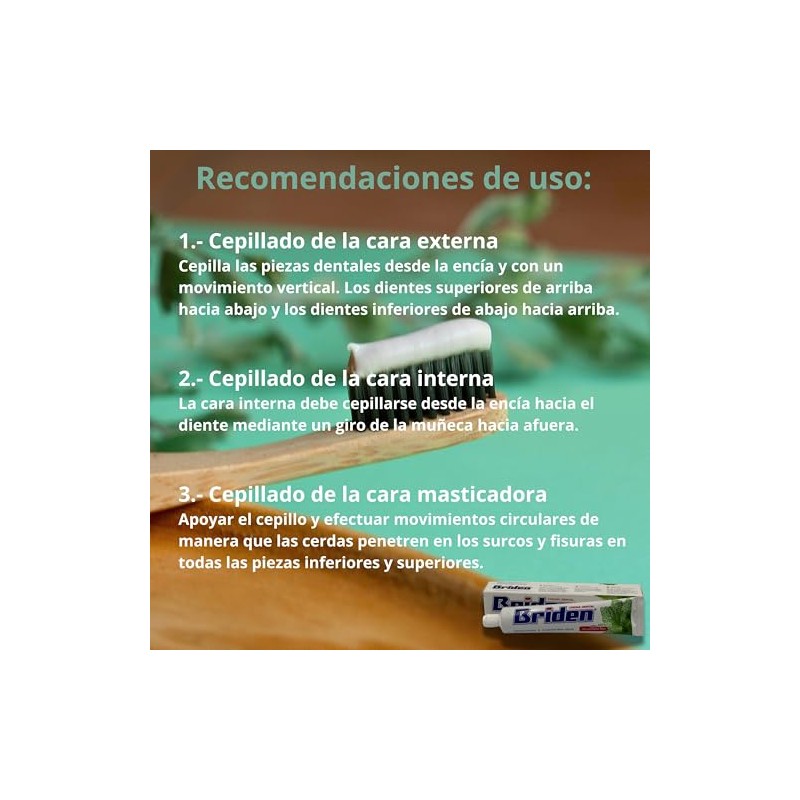 CREMA DENTAL SIN FLÚOR BRIDEN PAQ.3 PIEZAS DE 100 ML