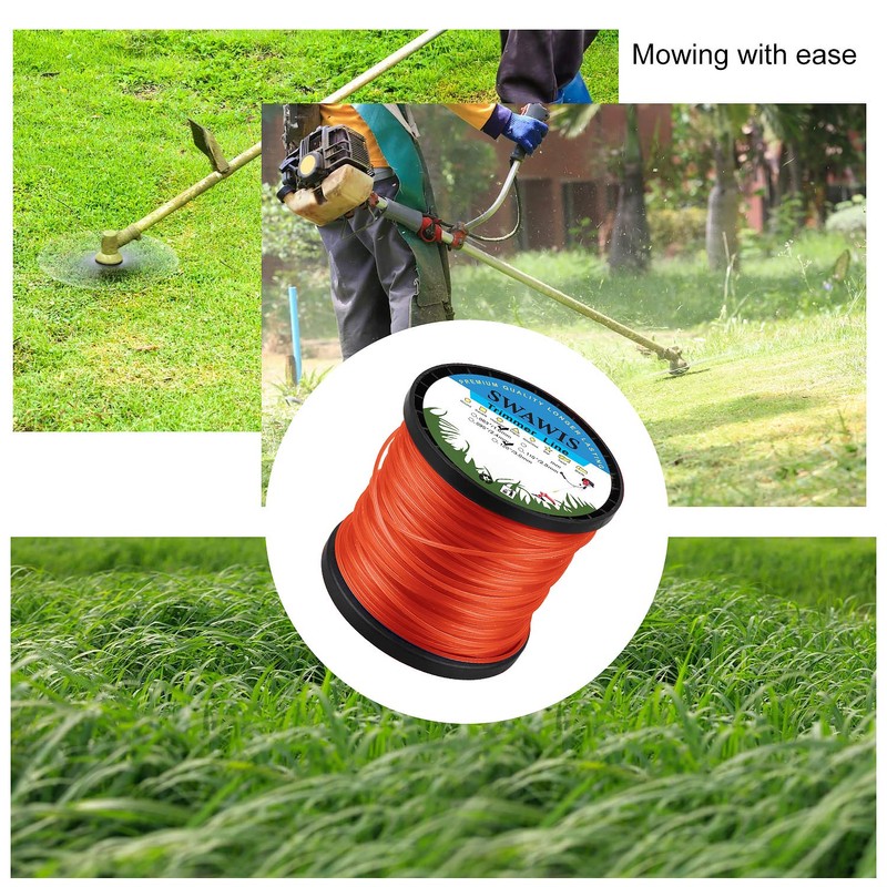 SWAWIS Trimmer Line 2.8 mm/100 m Lawn Mowing Line Replacement