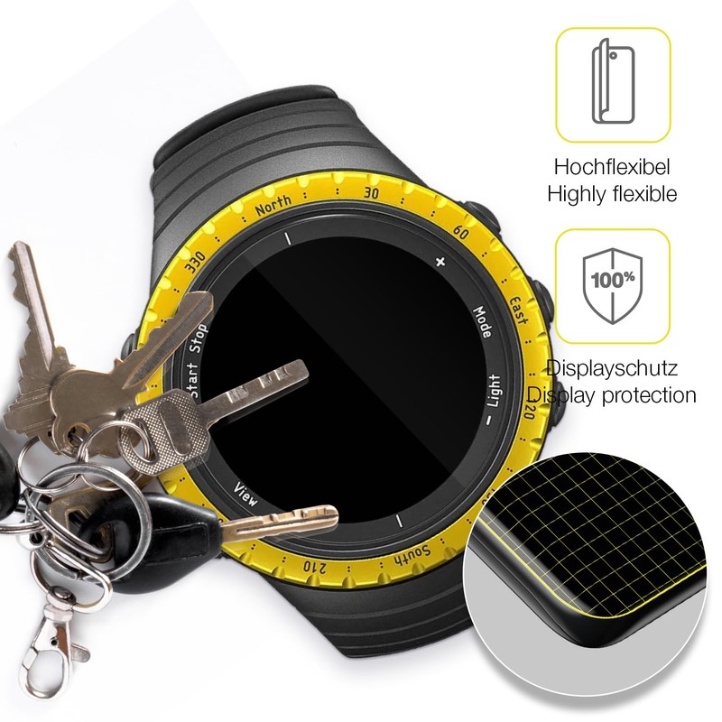 dipos FLEX 2x Protective Film Clear Suitable for Suunto Core
