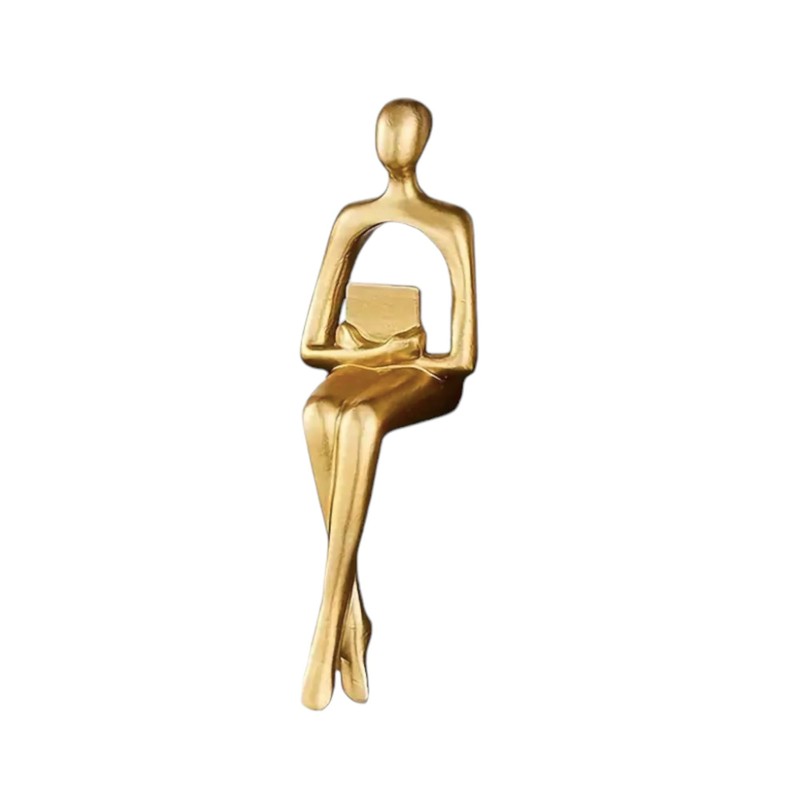 3-Pcs Thinker Statues Resin Sculptures, Modern Abstract Home Decor Ornaments,