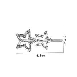 Baluue 3pcs Rhinestone Hair Clips Women Barrette Bobby Pins Alloy Hair Accessories Design for Travel