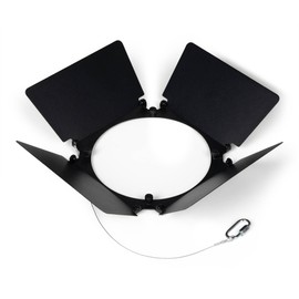 beamz Pro BAC33B Adjustable Light Barn Door for BAC33x LED Par Can, Durable Metal Construction, Lightweight Design, Easy Installation, Ideal Stage & Event Lighting Beam Control