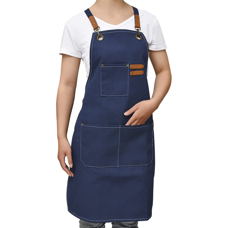 crazy bean BBQ Apron for Men Women Adjustable Work Apron