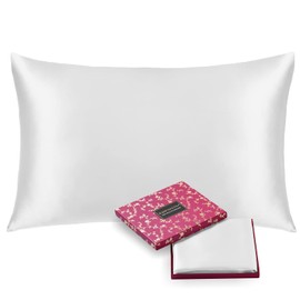 Sleep Mantra 100% Mulberry Silk Pillowcase for Hair and Skin Health, Hidden Zipper, 22 Momme, Both Sides Smooth, Breathable and Natural, Machine Washable, (King, Pure White)