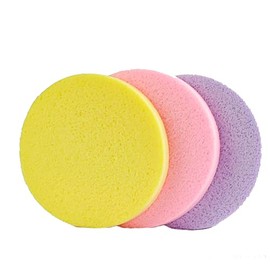 120 Esponjas Limpiadoras Faciales Redondas de Cara Almohadillas de Esponja para Quitar Maquillaje Suaves Comprimidas Exfoliantes, 120pz azules
