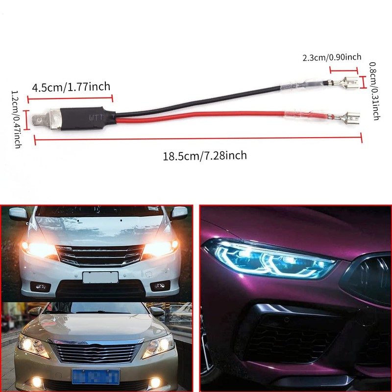NWpangu H1 Male Plug Single Diode Converters Headlight Connecting Wiring