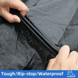 VINPATIO RV Tire Covers 4 Pack, Waterproof Thickening Leather Tire Cover for RV Wheel Trailer Camper, Universal Fits Tire Diameters 40-42 inches, Black