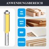 WOBLLMX 8 mm Shank Flush Cutter, Diameter 9.5 mm, Working