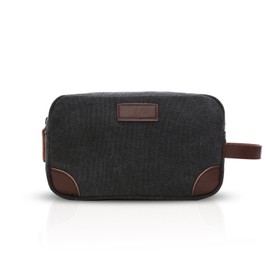 FANDARE Men's Clutch Bag, Second Bag, For Ceremonial Occasions, Long Wallet, Compact, Business Pouch, Popular, Gentleman's Canvas, Black