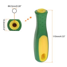 sourcing map 3pcs Rubber File Handle 4.33 Inch Round Hole Ergonomic Handles for 10" Round Triangular and Square Metal Files