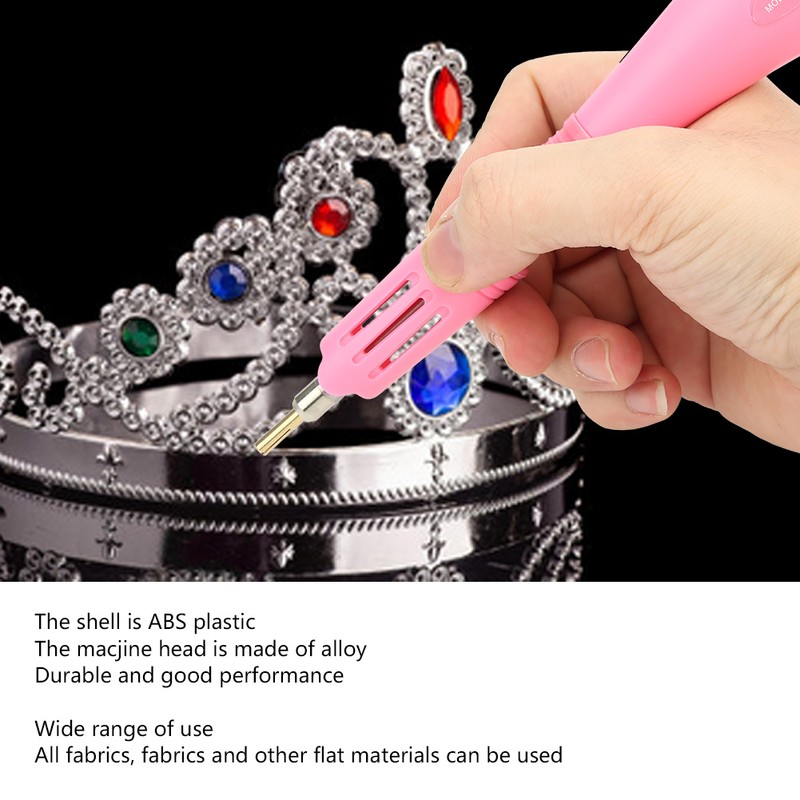 Hot Fix Rhinestone Applicator DIY Wand Heat Gun 100‑240V Diamond
