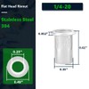 50-Pack 1/4-20 Stainless Steel Rivet Nuts with Knurled Body, 304