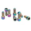 RISK 8Pcs Mountain Bike Pedal Bolts Titanium Alloy Anti Slip