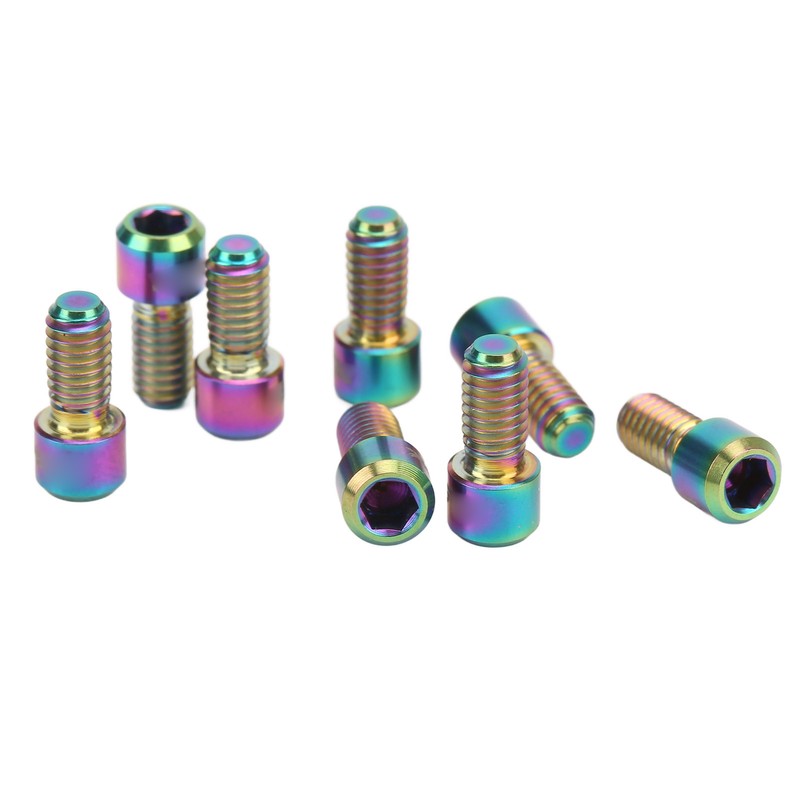 RISK 8Pcs Mountain Bike Pedal Bolts Titanium Alloy Anti Slip