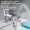SANYEMA 1080° Sink Faucet Aerator Extension Swivel Faucet Extender for