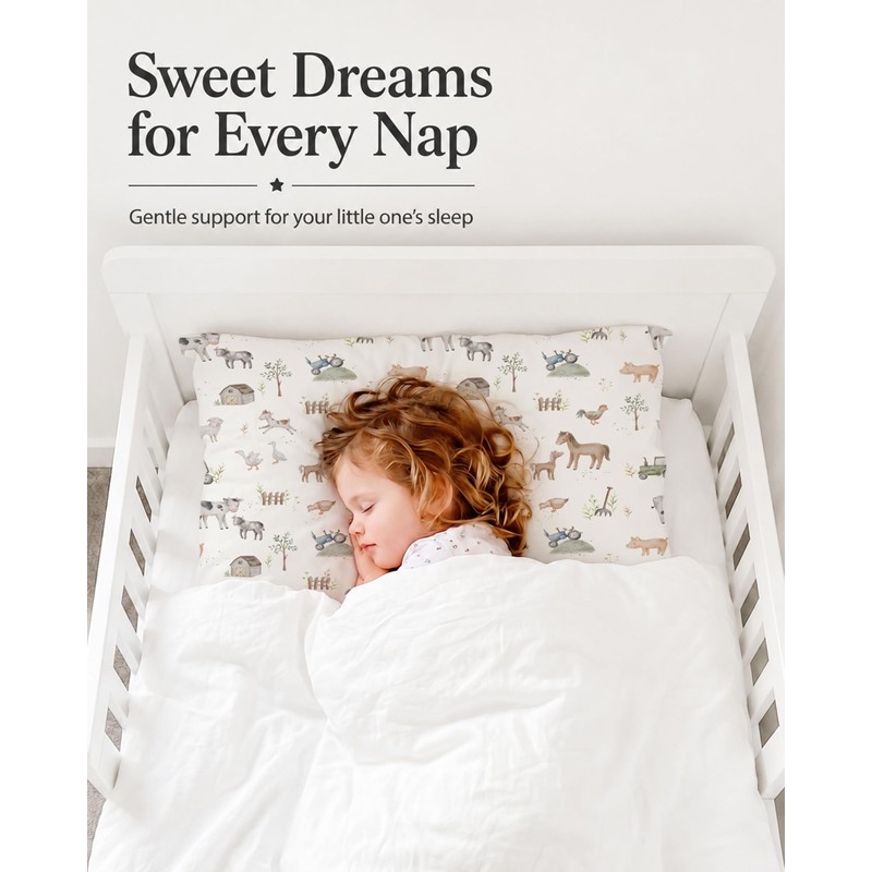 Toddler Pillowcases 2 Pack, 13 x 18 in, Envelope Closure,