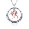 DAYLINLOVE Baseball Necklace Sterling Silver Baseball Player Round Pendant Necklace