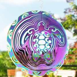 Turtle Wind Spinners for Yard and Garden Wind Spinners Hanging Outdoor Metal Turtle Decor Patio Pool Lawn Balcony Turtle Garden Decor Wind Spinner Sea Turtle Gifts for Women Men Mom Wife Friends