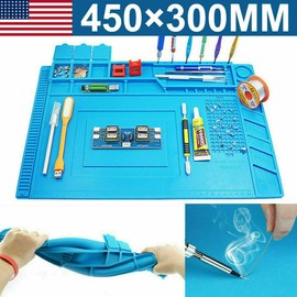 Kingsdun 45X30cm Watchmaker's Silicone Rubber Desk Mat Pad Anti-Slip Jewelry Watch new