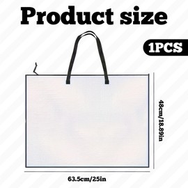 Grosion Art Portfolio Bag,19 x 25 Inch Art Bag,Clear A2 Folder,A2 Folder for Artwork with Handle and Zipper for Paintings,Homework,File Storage