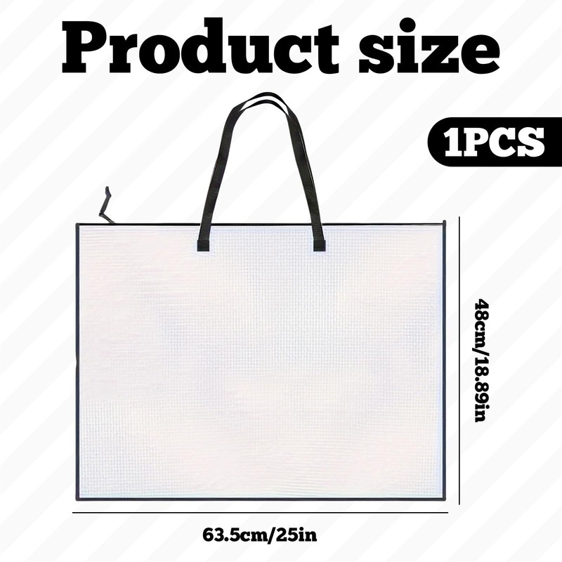 Grosion Art Portfolio Bag,19 x 25 Inch Art Bag,Clear A2