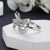 Hsitgexf Bow Rings Infinity Wedding Bands Rings for Women Baguette